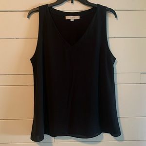 LOFT Women’s Black Sleeveless Blouse, Size M